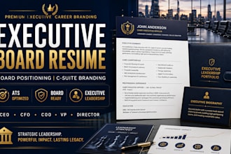 write executive board resume and c suite leadership branding