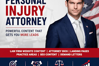 write a high converting personal injury lawyer bio and attorney profile