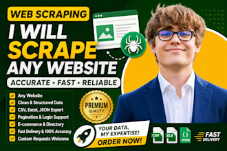 scrape any website into excel, csv, json