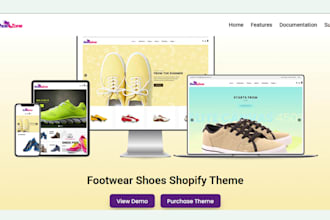 design undefined shoe shopify store, shoe website, sneakers store and website