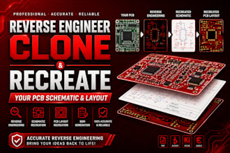 reverse engineer clone and recreate your pcb schematic and layout