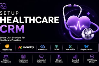 setup healthcare crm freshsales monday carecloud tebra nexhealth simplepractice