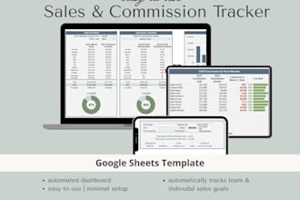 create a sales and commission tracker in google sheets