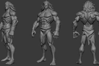 create stylized 3d character modeling, for 3d printing, games, and animation