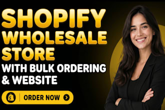 design a shopify wholesale store with bulk ordering and website