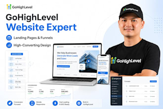 build gohighlevel website redesign ghl landing page fix highlevel sales funnel