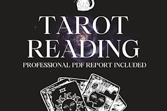 do a card tarot reading with a professional PDF report