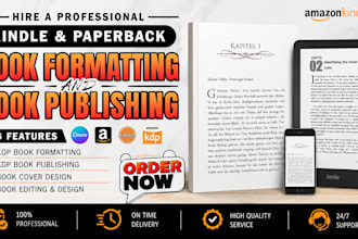 do amazon kdp book formatting, paperback formatting and kdp book publishing