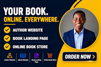author website, ebook website, book landing page, online book store