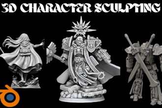 sculpt 3d warhammer, 3d miniature 3d figurine dnd tabletop 3d model