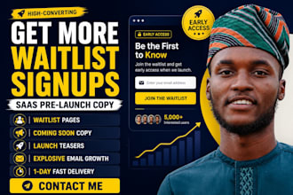 write product waitlist pages and saas pre launch copywriting