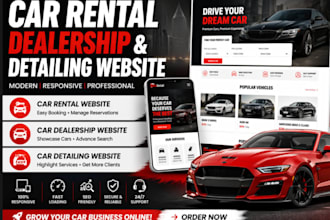 design car wash website car detailing car repair website auto detailing car rent