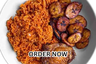 prepare a delicious jollof rice and chicken