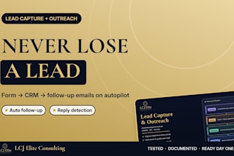 build your automated lead capture and outreach email system