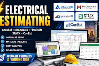 setup cost electrical estimating accubid mccormick planswift stack conest
