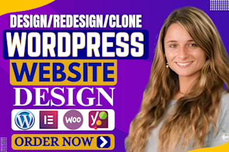 create and redesign wordpress website design with elementor divi and wpbakery