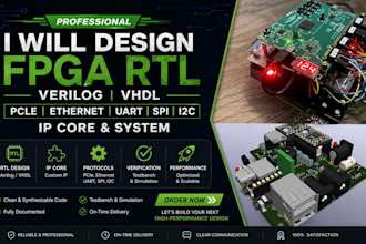 design fpga rtl verilog vhdl pcle ethernet uart spi 12c IP core system