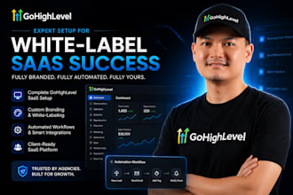 setup gohighlevel white label saas ghl property lead funnel and crm automation