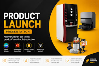 design product launch powerpoint presentation for sales and marketing agencies