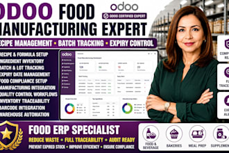 set up odoo recipe management, batch tracking and expiry control