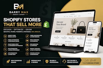 develop shopify store design redesign copy ecommerce website
