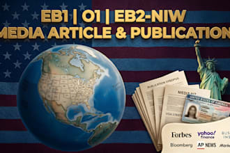 write and publish eb1 eb2 niw media article and publish in top media sites