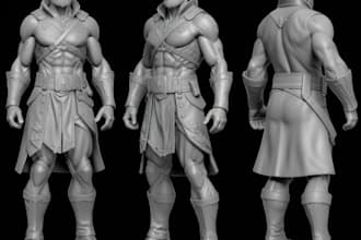 do 3d miniature character modeling warhammer 40k 3d figurine and 3d head face