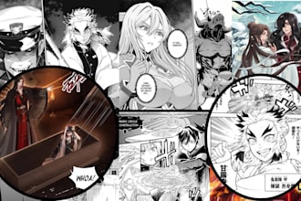 anime manga comic book illustration nsfw comic webtoon cover art as manga artist