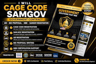 cage code samgov government contract uei bid proposal mbe samgov registration