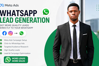 run facebook ads, instagram ads, meta ads campaign for whatsapp leads