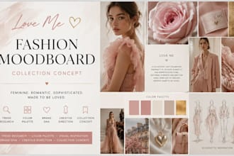 create a professional fashion moodboard