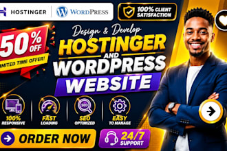hostinger website design, hostinger wordpress website redesign, hostinger expert