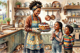 illustrate black childrens storybooks with engaging characters
