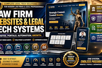 lawyer website, court admission profiles, and legal contract automation system