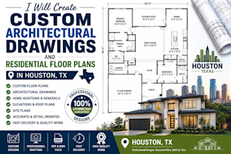 create custom architectural drawings and residential floor plans in houston tx