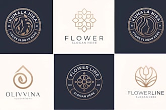 beauty luxury feminine skincare cosmetic beauty logo design beauty branding kit