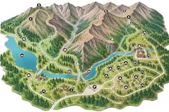 design custom park maps, hiking trail maps and outdoor adventure maps