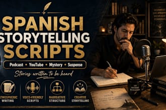 write engaging spanish storytelling scripts