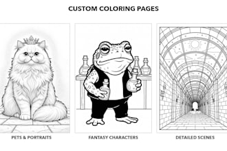 create a custom coloring book page from your photo or idea