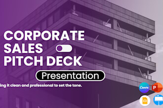 design corporate sales pitch deck powerpoint presentation for marketing agencies