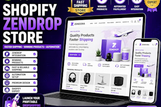 build converting shopify zendrop dropshipping store with zendrop integration