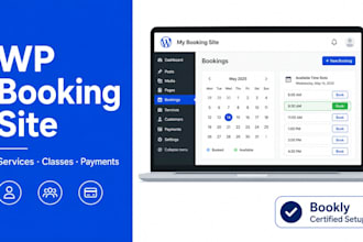 create wp booking website for coaching services or course classes