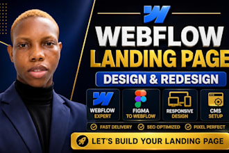 build a responsive webflow landing page