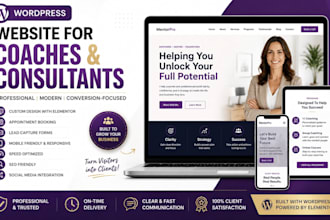 design a professional wordpress website for coaches and consultants