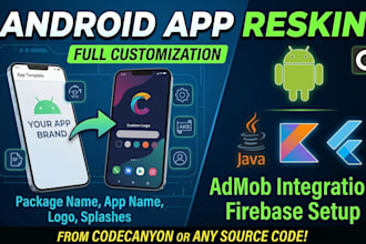 android app reskin and customize codecanyon source code