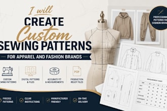 create custom sewing patterns for apparel and fashion brands