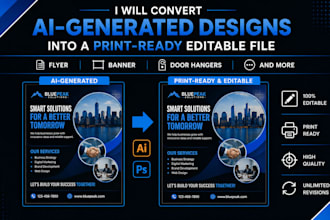 convert ai generated designs into editable print ready files