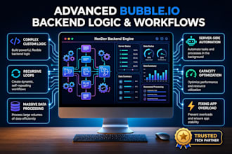 do complex bubble website backend workflows, be bubble developer, bubble expert