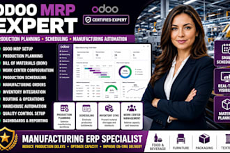 set up odoo mrp, production planning and scheduling