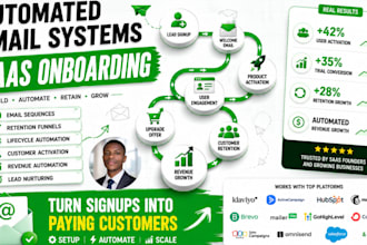 build automated email sequence, retention funnels, campaign and saas onboarding